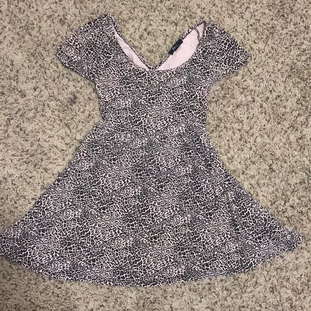 Leopard print mini dress